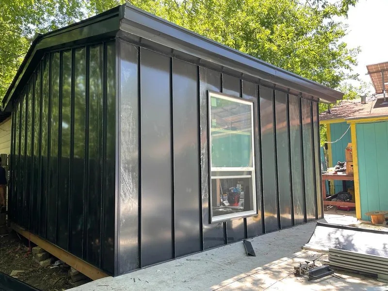 Black standing seam metal wall panels for Metal Roof Installation in Cherokee Village